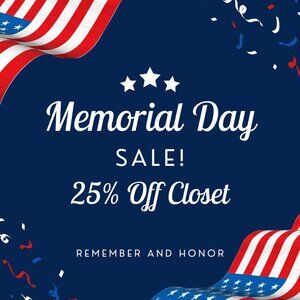Memorial Day Sale 25% Off All Items